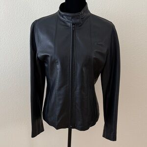 Vera Pelle Women's Black Leather Jacket